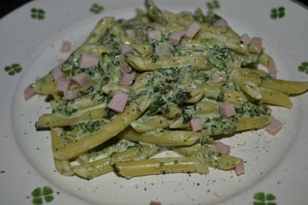 Pasta cotto ricotta e spinaci